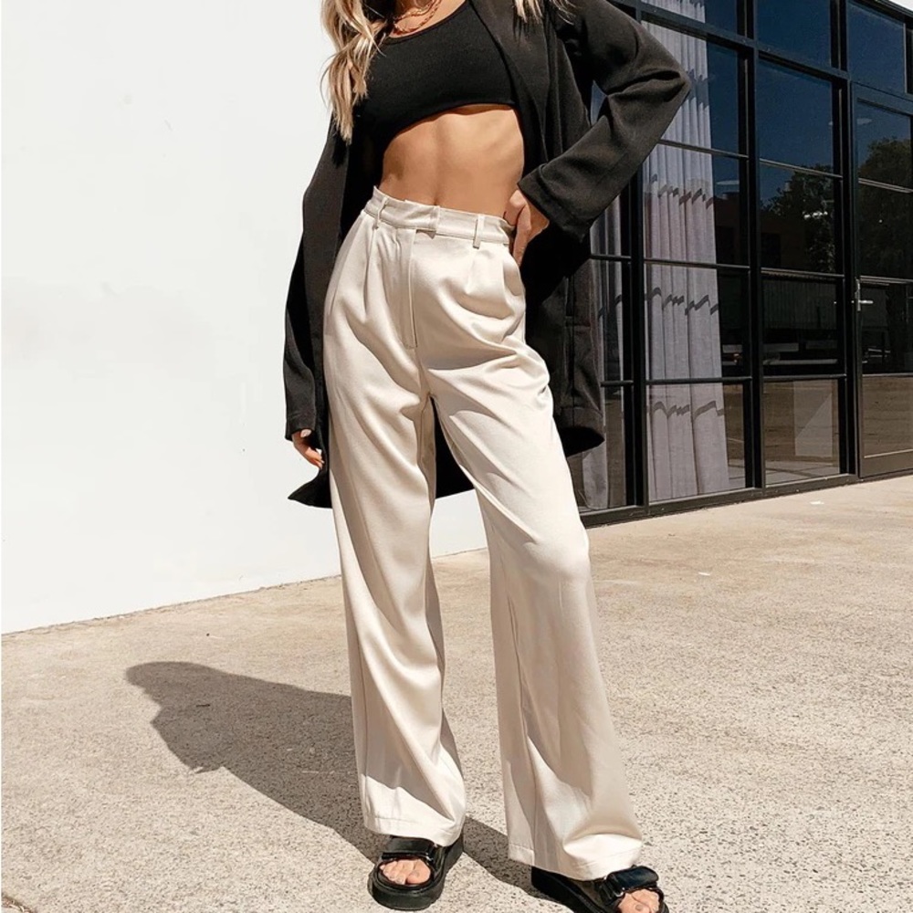 ❌SOLD❌Princess Polly Amalia Pants in Beige - Picture 1 of 12